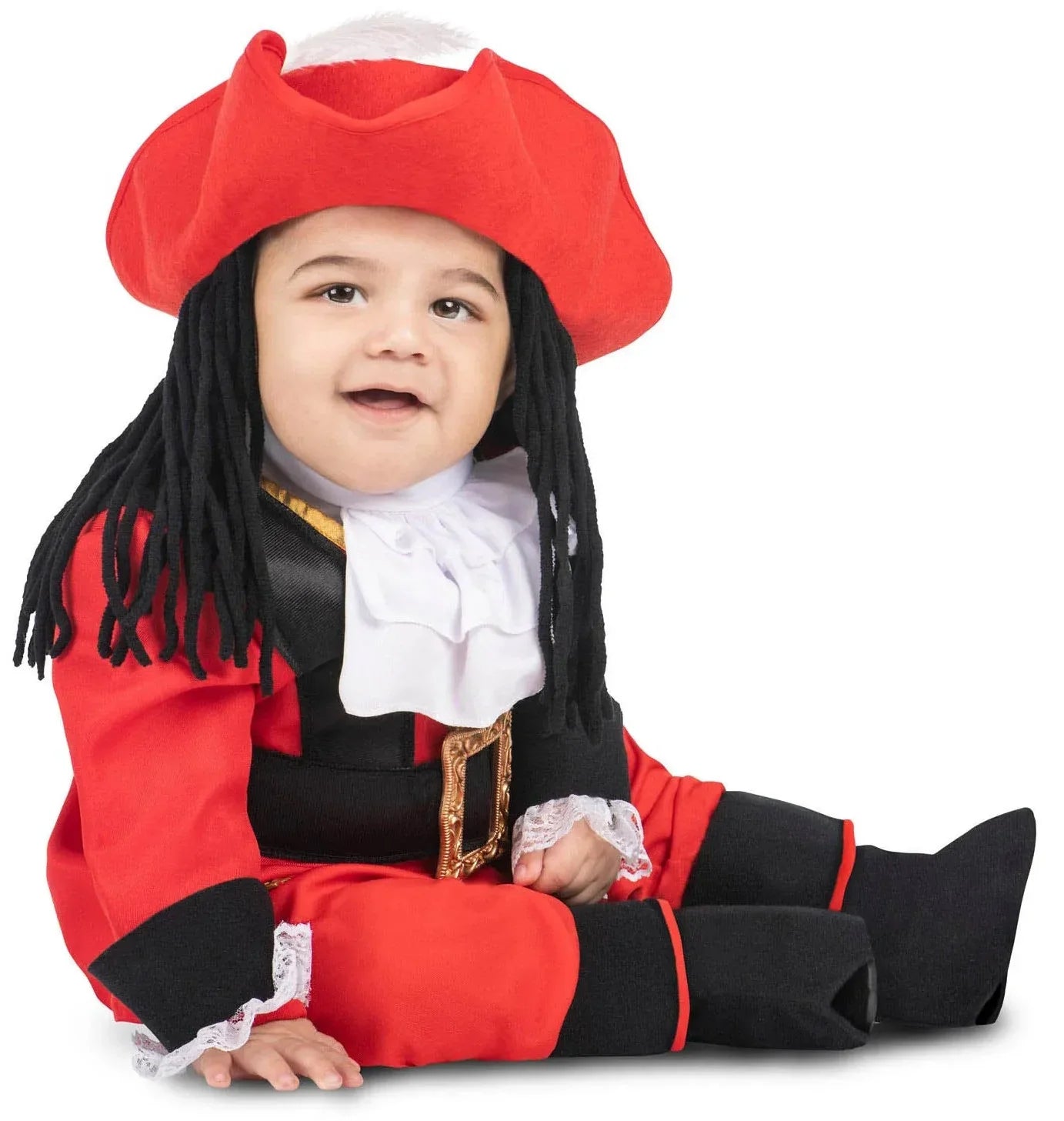 Disfraz de Capitán Garfio Rojo para Bebé Capitán Garfio Viving